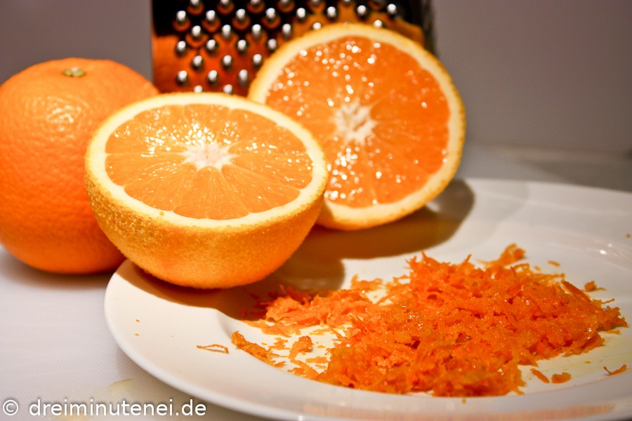 Abgeriebene Orangenschale Abgeriebene Orangenschale