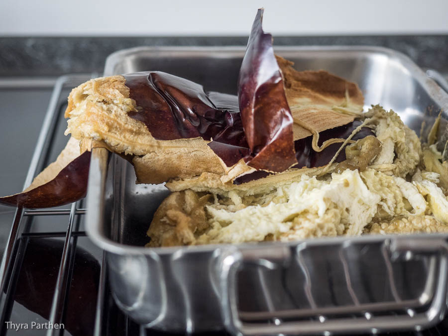 Aubergine explodiert