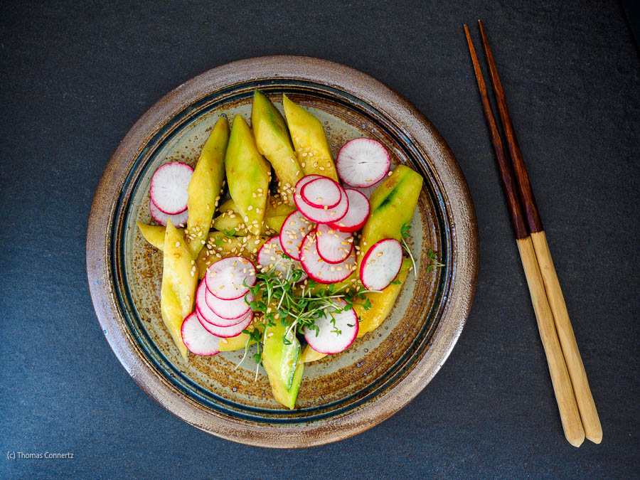 Gurkensalat Miso Radieschen