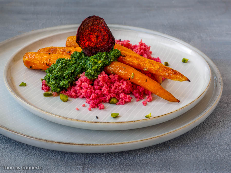 Karotten Moehren Pesto Couscous Chip