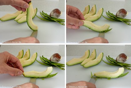 Schritt für Schritt: Avocados in Spalten schneiden