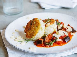 reisplaetzchen aubergine risotto